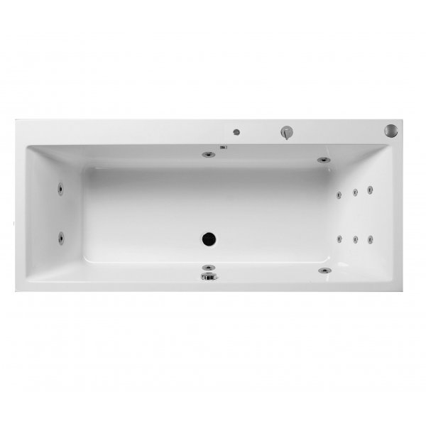 Masážní vana EVO SLIM 170x80x47 cm HYDRO s PROFI LIGHT ovládáním, s automatickým Proplachem