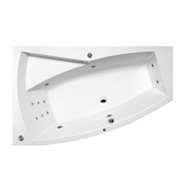 Masážní vana EVIA L 170x100x47 cm HYDRO s PROFI LIGHT ovládáním, s automatickým Proplachem