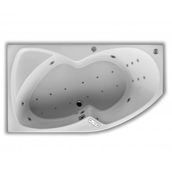 Masážní vana FONTANA L 150x90x45 cm HYDRO + PERLIČKA s DIGI ovládáním, s automatickým Proplachem