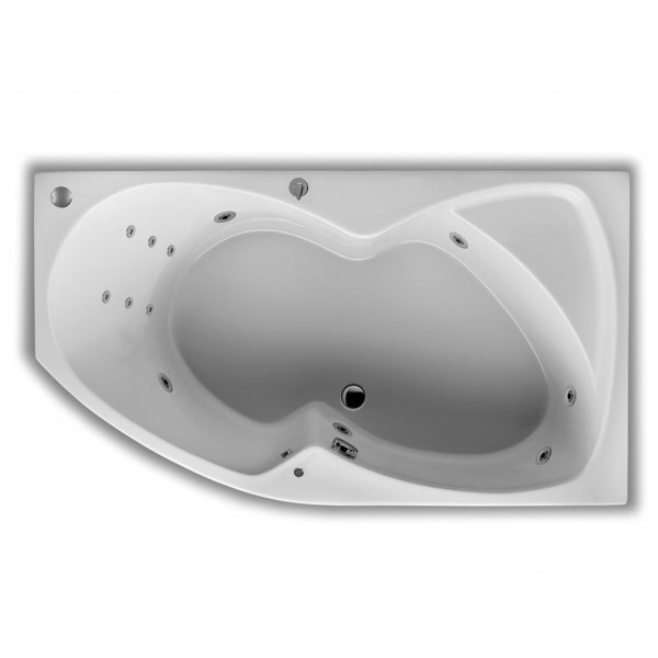 Masážní vana FONTANA P 170x95x45 cm HYDRO s PROFI LIGHT ovládáním, s automatickým Proplachem