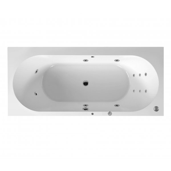Masážní vana GEMINI XL 170x80x45 cm HYDRO s PROFI LIGHT ovládáním, s automatickým Proplachem