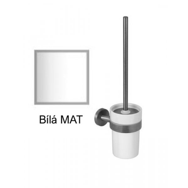 Závěsná WC štětka BÍLÁ MAT