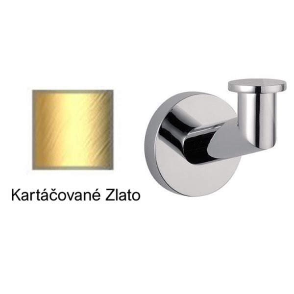 Mosazný háček KARTÁČOVANÉ ZLATO