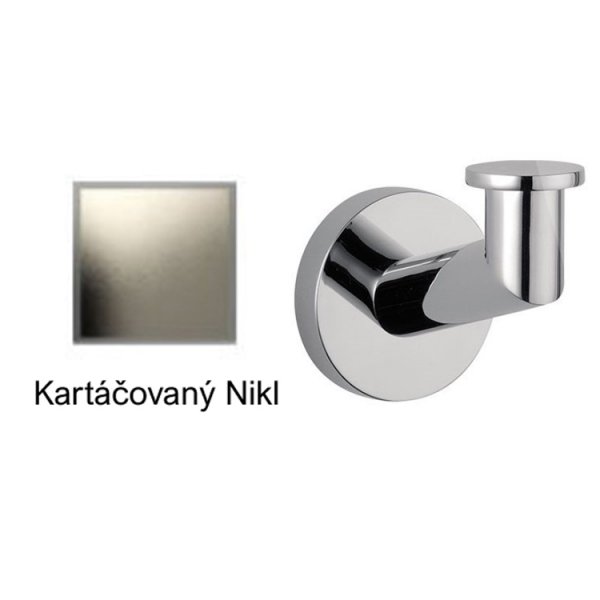 Mosazný háček KARTÁČOVANÝ NIKL