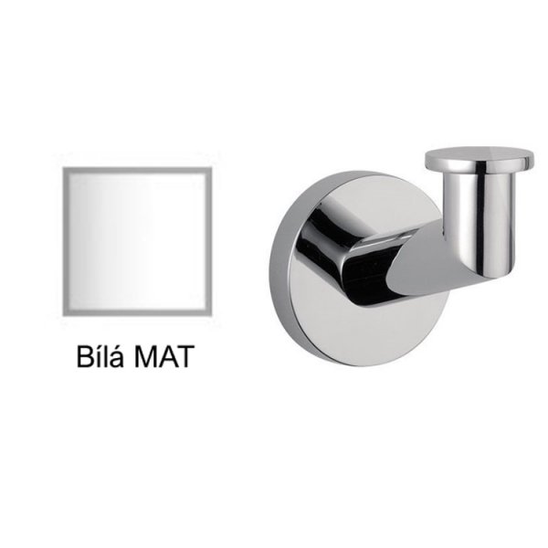 Mosazný háček BÍLÁ MAT
