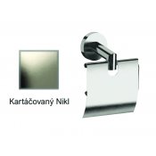 Držák toaletního papíru s krytem KARTÁČOVANÝ NIKL