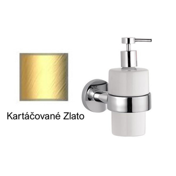 Dávkovač mýdla keramický KARTÁČOVANÉ ZLATO