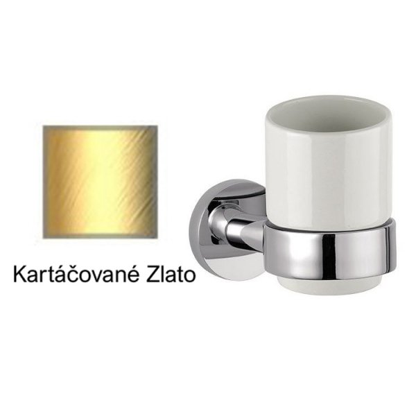 Držák KARTÁČOVANÉ ZLATO s keramickým sklem