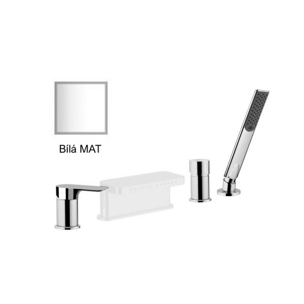 Vanová baterie INFINITY BÍLÁ MAT, bez hubice