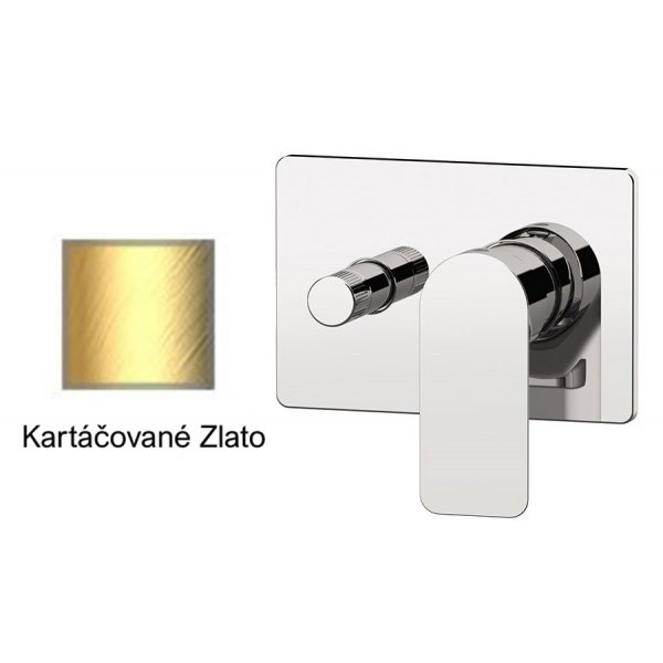 Baterie INFINITY KARTÁČOVANÉ ZLATO páková, s otočným přepínačem, 2 funkce
