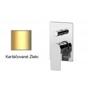 Baterie INFINITY KARTÁČOVANÉ ZLATO páková, s otočným přepínačem, 2 funkce