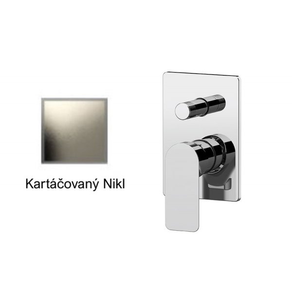 Baterie INFINITY KARTÁČOVANÝ NIKL páková, s otočným přepínačem, 2 funkce