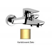 Baterie INFINITY KARTÁČOVANÉ ZLATO vanová páková, s přepínačem