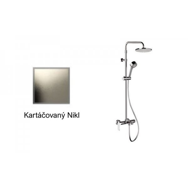 Vanová baterie INFINITY KARTÁČOVANÝ NIKL se sprchovým sloupem