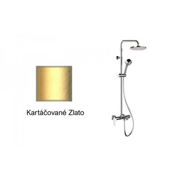 Baterie INFINITY KARTÁČOVANÉ ZLATO vanová se sprchovým sloupem
