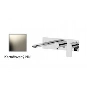 Baterie INFINITY KARTÁČOVANÝ NIKL podomítková páková, 3 funkce, s výtokovým ramínkem