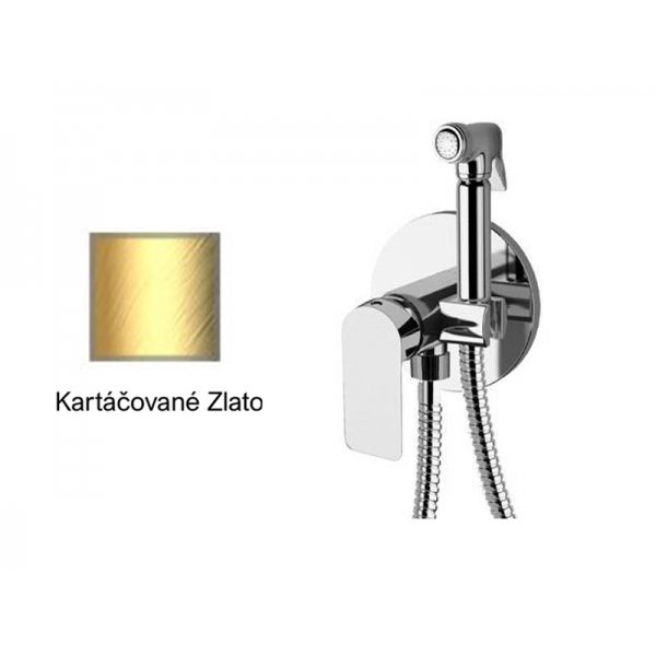 Baterie INFINITY KARTÁČOVANÉ ZLATO bidetová sprška