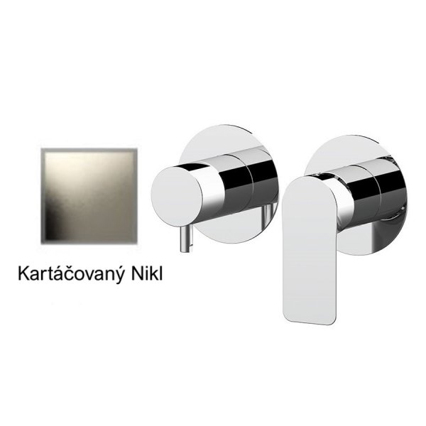 Baterie INFINITY KARTÁČOVANÝ NIKL podomítková páková, 2 funkce