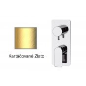 Baterie INFINITY KARTÁČOVANÉ ZLATO podomítková páková, 3 funkce