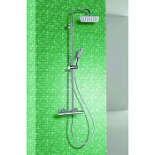 INFINITY sprchový sloup ECOAIR 25x25 cm s termostatickou baterií