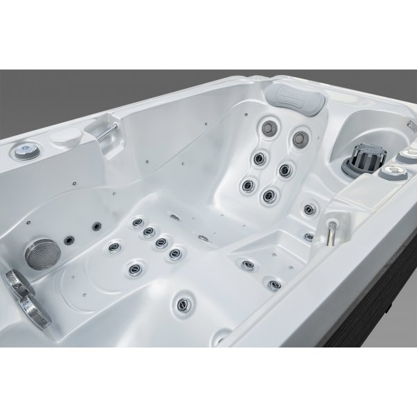 SPA vířivka SEAL SMART 216x125 cm, Bílá Perla/Old Wood, pro 2 osoby