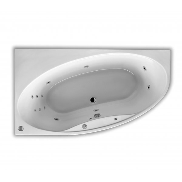 Masážní vana LAGOON L 168x95x44 cm HYDRO s PROFI LIGHT ovládáním, s automatickým Proplachem