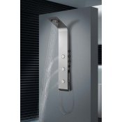 LETE sprchový panel s pákovou baterií, stříbrný