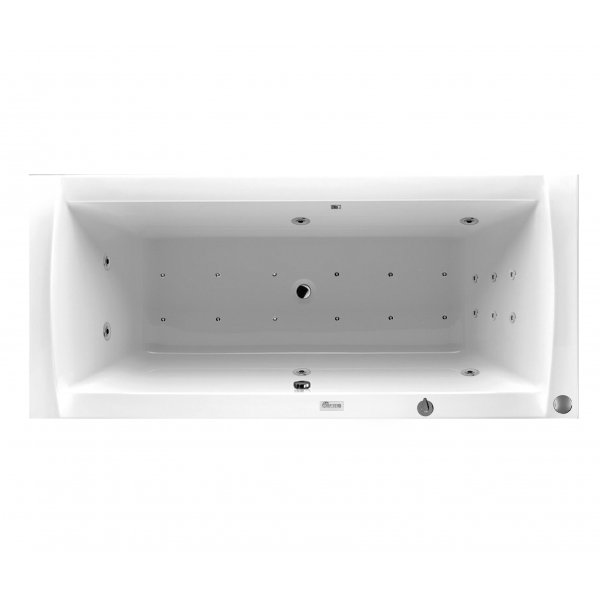 Masážní vana LINEA 170x75x44 cm HYDRO + PERLIČKA s PROFI EVO ovládáním, s automatickým Proplachem