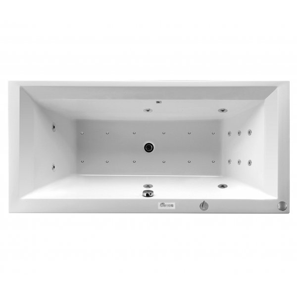 Masážní vana LINEA XL 190x90x44 cm HYDRO + PERLIČKA s PROFI EVO ovládáním, s automatickým Proplachem