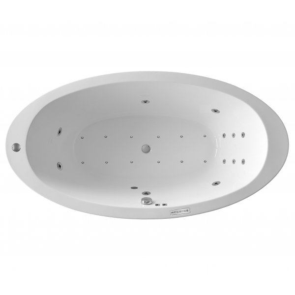 Masážní vana LIBERO 180x95x60 cm, systém HYDRO + PERLIČKA s PROFI FLAT ovládáním, s automatickým Proplachem
