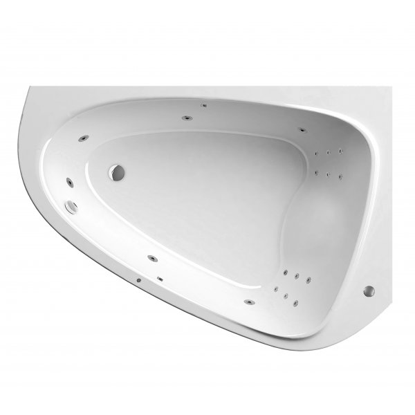 Masážní vana LOVESTORY II P 196x139x46 cm HYDRO s PROFI LIGHT ovládáním, s automatickým Proplachem