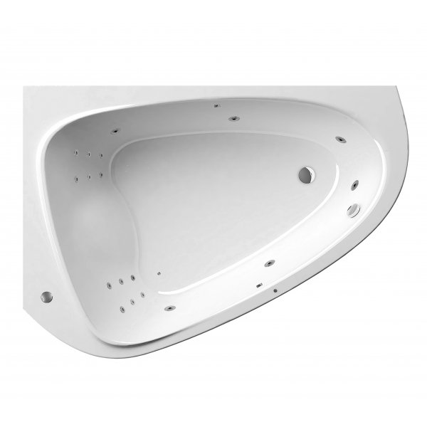 Masážní vana LOVESTORY II L 196x139x46 cm HYDRO s PROFI LIGHT ovládáním, s automatickým Proplachem
