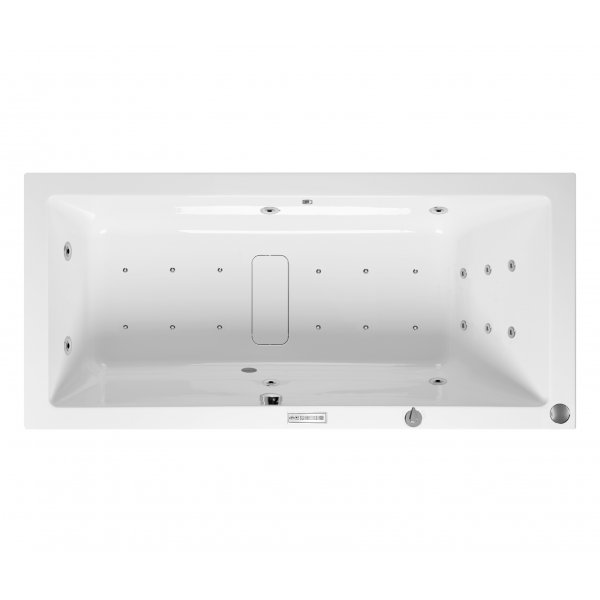 Masážní vana MARLENE SLIM 170x80x48 cm, systém HYDRO + PERLIČKA s PROFI FLAT ovládáním, s automatickým Proplachem
