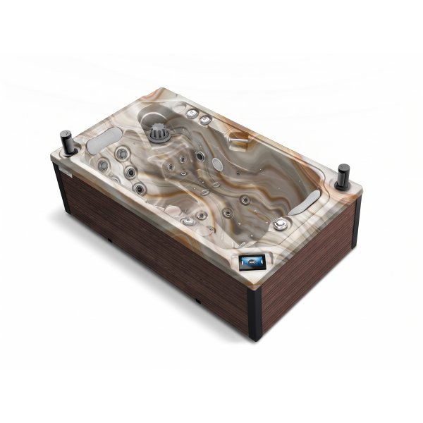 SPA vířivka SEAL SMART 216x125 cm, Mediterane/American Walnut, pro 2 osoby