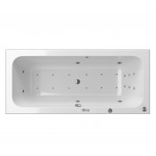 Masážní vana MILO SLIM 160,5x70,5x44 cm HYDRO + PERLIČKA s PROFI EVO ovládáním, s automatickým Proplachem