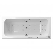 Masážní vana MILO SLIM 180,5x80,5x48 cm HYDRO + PERLIČKA s PROFI FLAT ovládáním, s automatickým Proplachem
