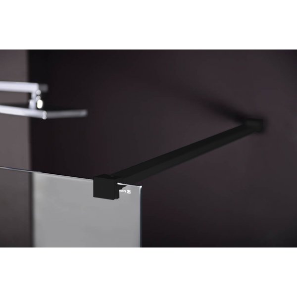 MODULAR SHOWER BLACK jednodílná zástěna pevná k instalaci na zeď, 1000 mm