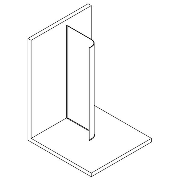 MODULAR SHOWER pevná zástěna s radiusem R550, 90 cm