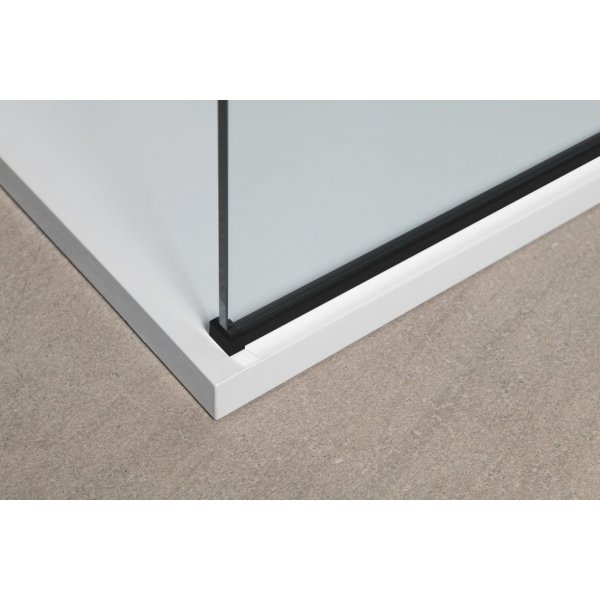 MODULAR SHOWER BLACK jednodílná zástěna pevná k instalaci na zeď, 1000 mm