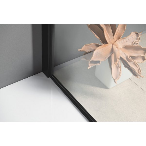 MODULAR SHOWER BLACK jednodílná zástěna pevná k instalaci na zeď, 1000 mm