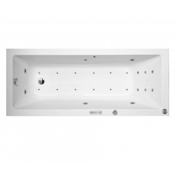 Masážní vana NOEMI 150x80x39 cm HYDRO + PERLIČKA s PROFI FLAT ovládáním, s automatickým Proplachem