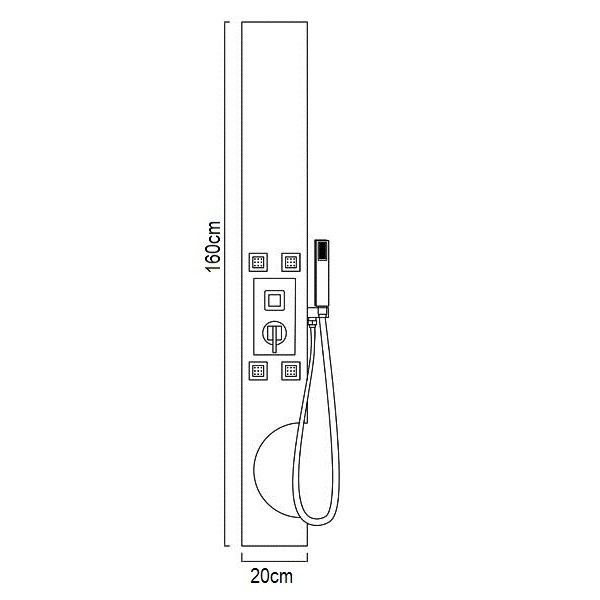 ORTOSIA sprchový panel s pákovou baterií