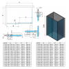 THRON LINE SQUARE obdélníkový sprchový kout 1500x1000mm, hranaté pojezdy