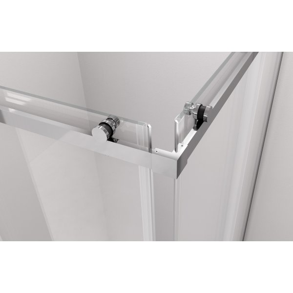 THRON LINE ROUND čtvercový sprchový kout 1200x900mm, kulaté pojezdy, rohový vstup