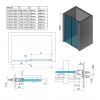THRON LINE SQUARE sprchové dveře 1500 mm, hranaté pojezdy, čiré sklo