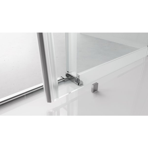 THRON LINE SQUARE čtvercový sprchový kout 1000x1000mm, hranaté pojezdy, rohový vstup