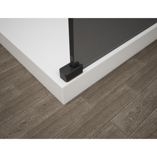 ESCA BLACK MATT jednodílná sprchová zástěna k instalaci ke stěně, sklo Flute, 1200 mm