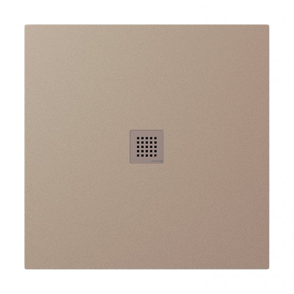 TRENECA vanička z litého mramoru s možností úpravy rozměru, 90x90cm, béžová mat