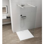 ESCA WHITE MATT jednodílná sprchová zástěna do prostoru, čiré sklo, 1400 mm