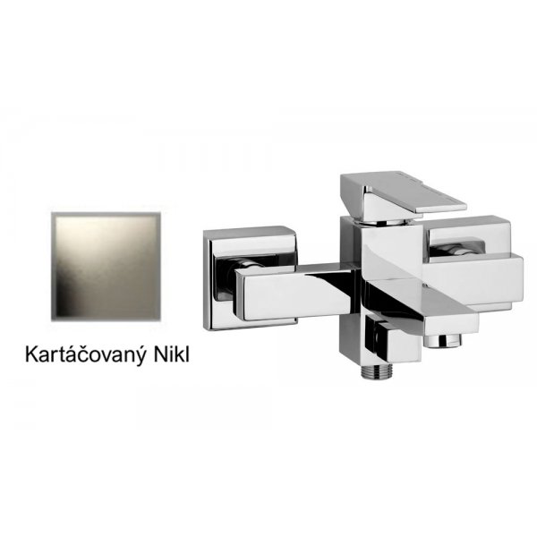 Baterie QUADRO KARTÁČOVANÝ NIKL vanová páková